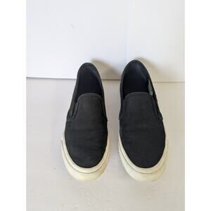 SPERRY Top Sider Suede Boat Shoes Women's Size 8 Slip On Black Sneaker